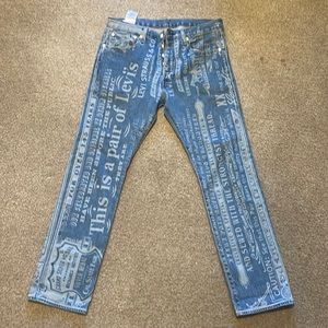 Mens Levi’s graphic Denim jeans